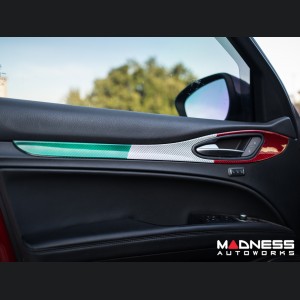 Alfa Romeo Stelvio Door Trim - Carbon Fiber - Interior Door Trim Kit - Italian Theme - Feroce Carbon